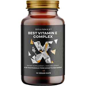 BrainMax Best Vitamin E Complex, Tokotrienoly v přírodní formě, 90 rostlinných kapslí