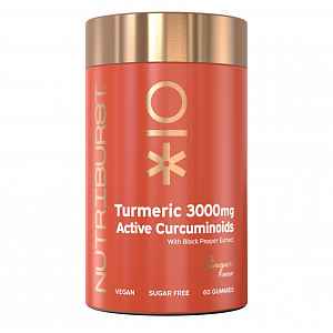 Nutriburst Premium Turmeric 3000 mg gummies s kurkuminem a antioxidanty 60 ks zázvor
