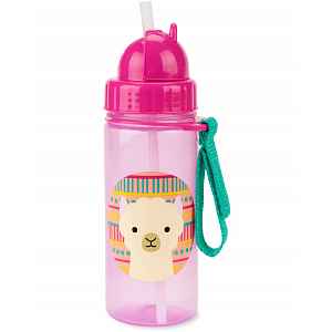 SKIP HOP Zoo Hrnek s brčkem PP bez PVC a BPA Lama 12 m+
