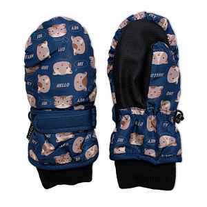 Baby Nellys Dětské zimní, nepromokavé palčáky, Hello, modré vel.  98/104, 12 cm