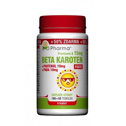 Beta Karot.15mg+Panten.10mg+PABA10mg tob.100+50