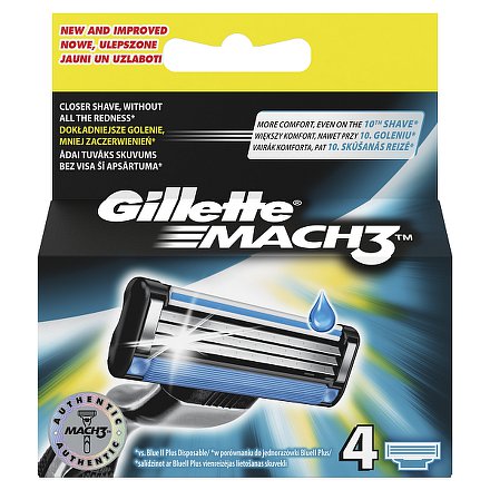 Gillette Mach 3 náhradní hlavice 4 ks