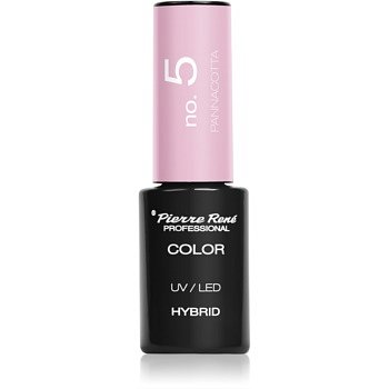 Pierre René Nails Hybrid gelový lak na nehty s použitím UV/LED lampy odstín No. 5 Pannacotta 6 ml