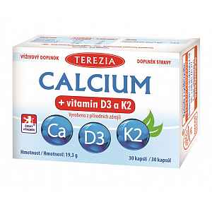 Terezia Calcium+vitamin D3 a K2 cps.30