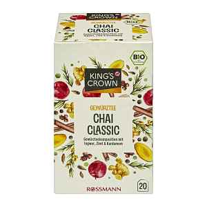 King's Crown BIO čaj s kořením Chai Classic 40 g