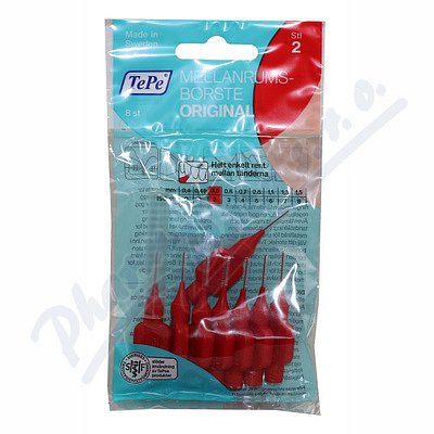 TePe mezizub.kartáčky červené 0.5mm 8ks sáček
