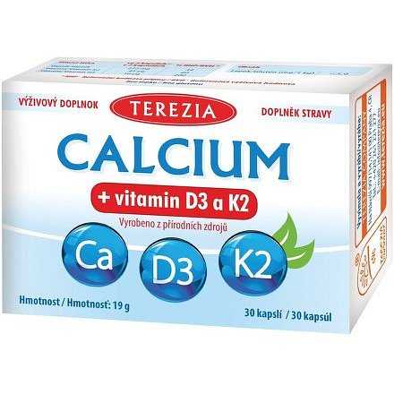 Terezia Calcium+vitamin D3 a K2 cps.30