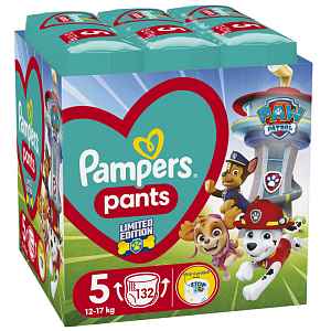 PAMPERS Pleny kalhotkové Active Baby Pants Paw Patrol vel. 5 (132 ks) 12-17 kg