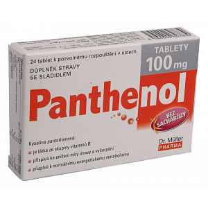 Panthenol tablety 100 mg tablety 24