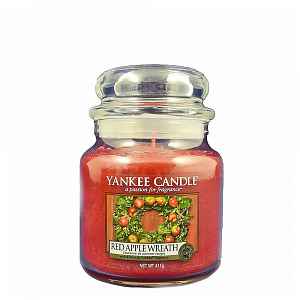 Yankee Candle Red Apple Wreath vonná svíčka Classic střední 411 g