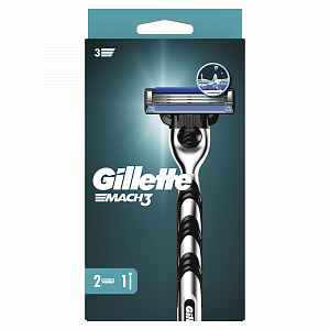 Gillette Mach 3 holící strojek + 2 hlavice