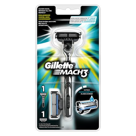 Gillette Mach 3 holící strojek + 2 hlavice