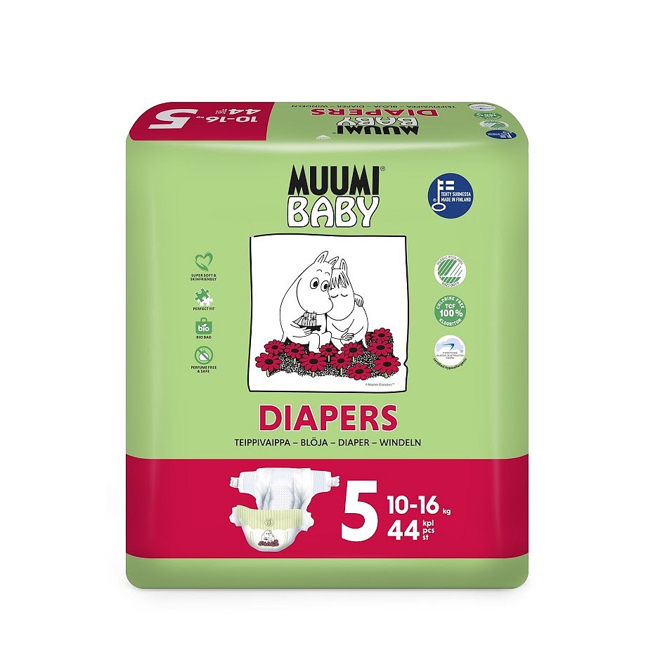 MUUMI Baby Maxi+ 44 ks (10-16 kg) – jednorázové pleny