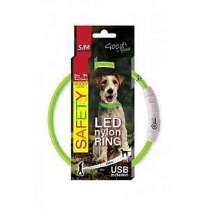 Obojek Dog Fantasy Světelný Usb Zelený 45cm 1ks