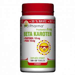 Beta Karot.6mg+Pantenol 10mg+PABA 10mg tob.100+30