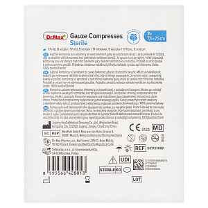 Dr. Max Gauze Compresses Sterile 7,5 x 7,5 cm 2 ks