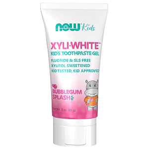 NOW XyliWhite Bubblegum Splash, Dětský zubní gel, žvýkačková příchuť, 85 g
