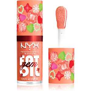 NYX Professional Makeup Fat Oil Gem Xmas olej na rty odstín Peach Diamond 4.8 ml