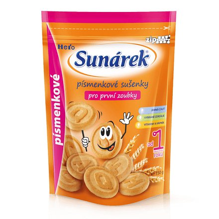 Sunarka dětské sušenky písmenkové 150g