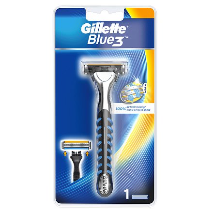 Gillette Blue3 holící strojek + 1 hlavice