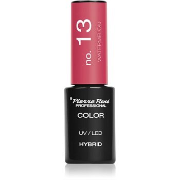 Pierre René Nails Hybrid gelový lak na nehty s použitím UV/LED lampy odstín No. 13 Watermelon 6 ml