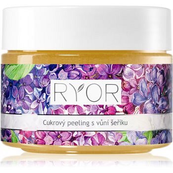 RYOR Lilac Care zjemňující cukrový peeling na tělo šeřík 325 g