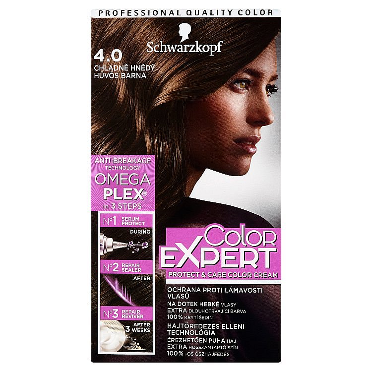 Schwarzkopf Color Expert barva na vlasy 4.0 Chladně hnědý, 50 ml