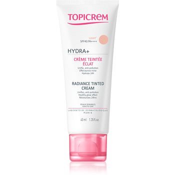 Topicrem UH FACE HYDRA+ Radiance Tinted Cream tónující hydratační krém SPF 40 odstín Light 40 ml