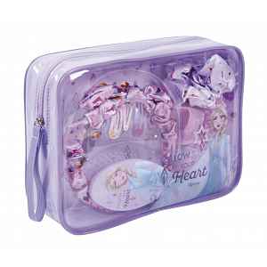 Cerdá Beauty sada do vlasů Frozen II 10 ks + toaletní taštička