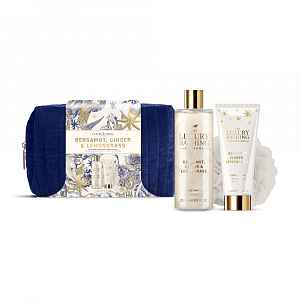 Grace Cole Dárková sada péče o tělo v taštičce Bergamot, Zázvor & Lemongrass 3 ks
