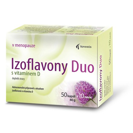 Izoflavony Duo s vitamínem D orální tobolky 50 + 10 navíc