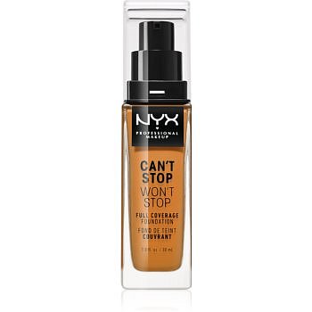 NYX Professional Makeup Can't Stop Won't Stop vysoce krycí make-up odstín 18 Deep Sable 30 ml