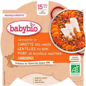 Babybio Vepřové maso s čočkou 260 g