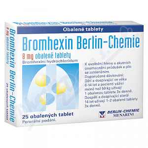 Bromhexin 8 dražé 25 x 8 mg Berlin-Chemie