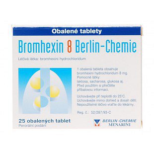 Bromhexin 8 dražé 25 x 8 mg Berlin-Chemie