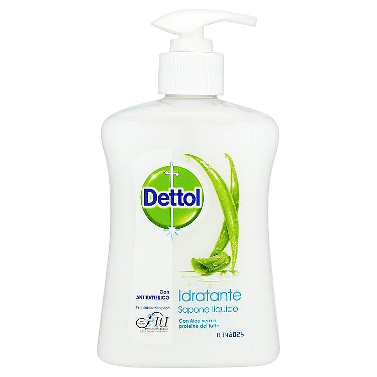 Dettol Hydratační antibakteriální mýdlo s aloe vera a mléčnými proteiny  250 ml