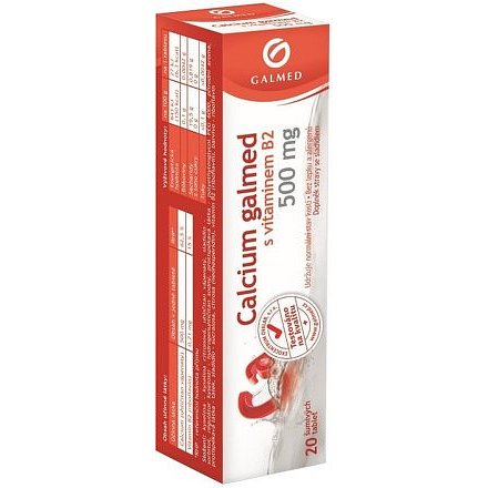 Galmed Calcium 500mg 20 šumivých tablet