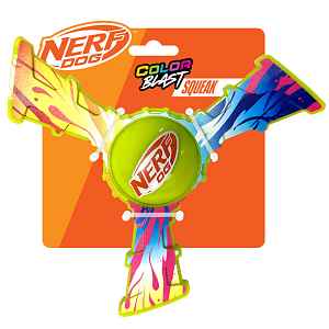 NERF DOG Hračka pro psy tříletadlo s barevným úchopem 20 cm