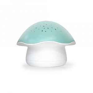 Pabobo Projektor noční oblohy s bílým šumem a senzorem pláče Star Mushroom Blue