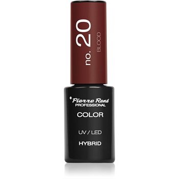 Pierre René Nails Hybrid gelový lak na nehty s použitím UV/LED lampy odstín No. 20 Blood 6 ml