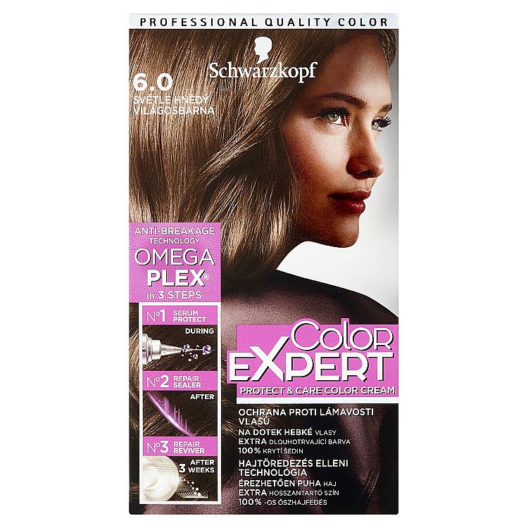 Schwarzkopf Color Expert barva na vlasy 6.0 Světle hnědý, 50 ml