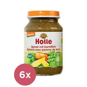 6x HOLLE Bio Špenát s bramborem - zeleninový příkrm, 190 g - Holle Bio Špenát s bramborem 6x190 g