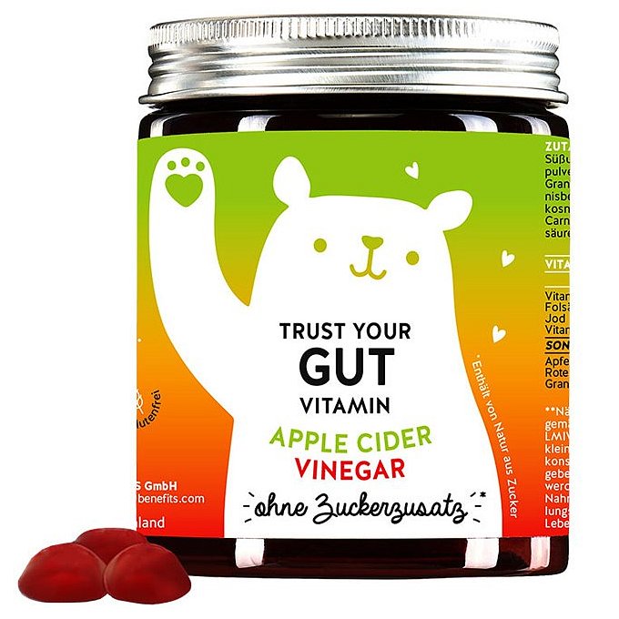 Bears With Benefits Trust your gut Vitaminy pro lepší zažívání & detox bez cukru 60ks