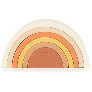 Bieco Silicone Rainbow skládací duha 12 m+ Chocolate Bliss 6 ks