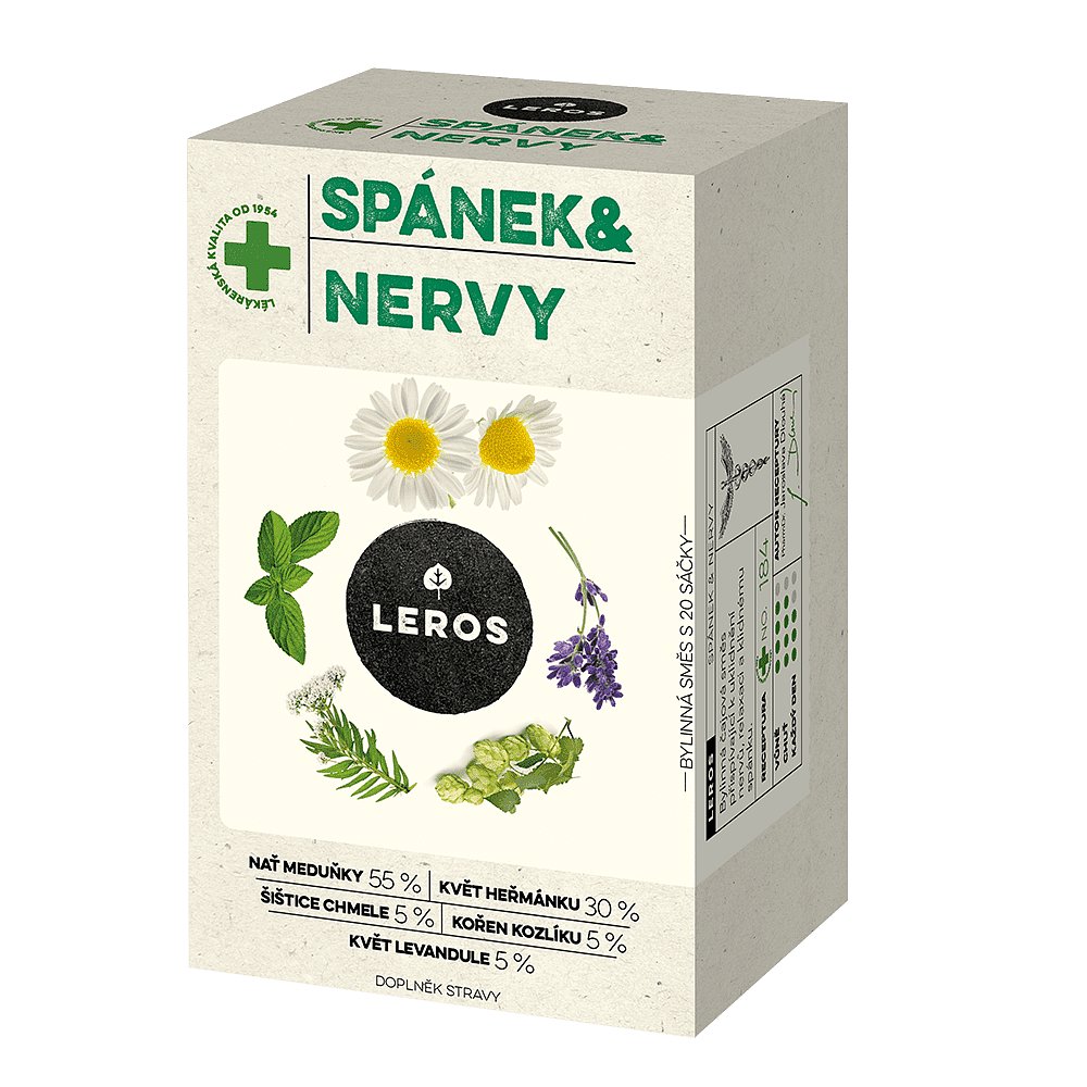 LEROS Spánek & nervy  bylinný čaj  20 sáčků