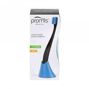 Promis Set kartáčku se stojanem černá s modrou