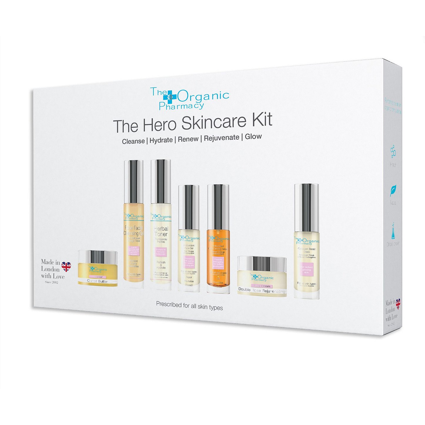 The Organic Pharmacy The New Hero Skincare Kit kosmetická dárková sada 70 ml