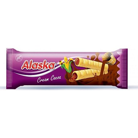Kukuřičné trubičky Alaska kakaové 18g