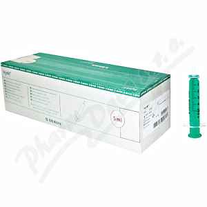 Stříkačka Injekt 2-dílná 5ml Le červená Ster.100ks
