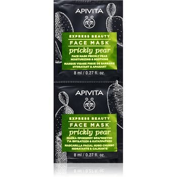 Apivita Express Beauty Prickly Pear zklidňující pleťová maska s hydratačním účinkem 2 x 8 ml